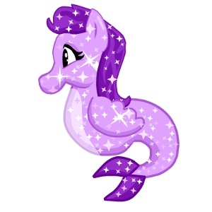 Purple Glitter Hippocamp